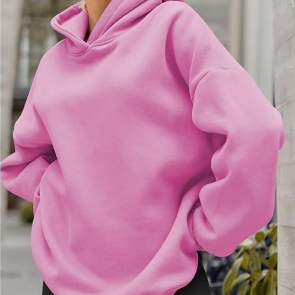 Barbiecore Pink Oversized Hoodie Sweatshirt